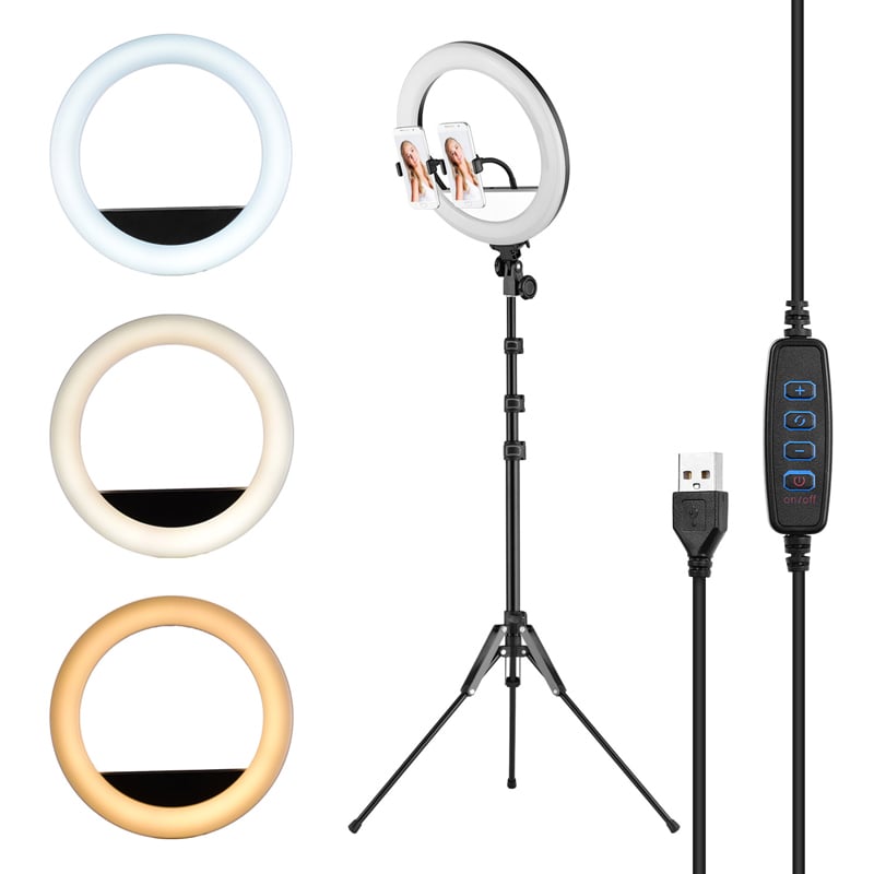 14" LED Ring Light with Tripod Stand - 3 Color Modes